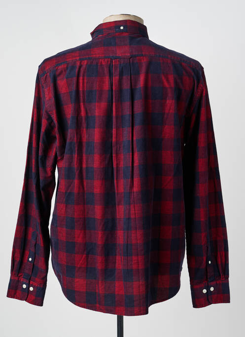 Chemise manches longues coupe droite rouge GANT homme