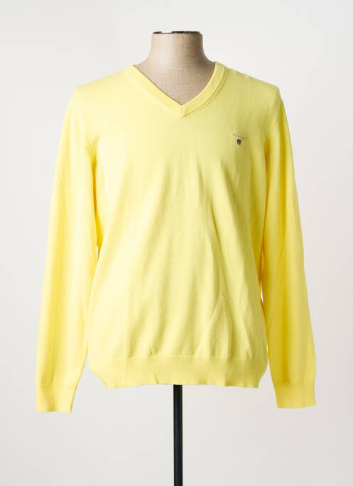 Pull col v manches longues jaune GANT homme