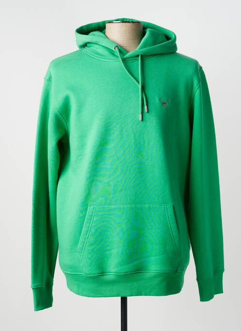 Sweat-shirt à capuche poches manches longues vert GANT homme