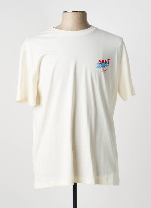 T-shirt stretch manches courtes beige GANT homme
