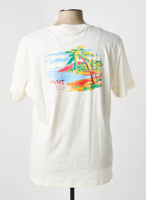 T-shirt stretch manches courtes beige GANT homme