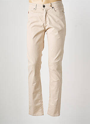 Pantalon droit stretch taille normale beige MCS homme