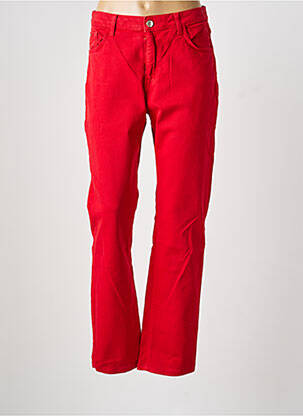 Jeans coupe droite stretch taille normale rouge KOCCA femme