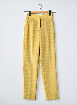 Pantalon droit stretch taille normale jaune KOCCA femme