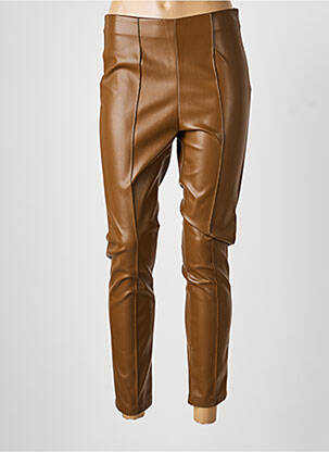 Pantalon slim taille élastique taille normale marron KOCCA femme