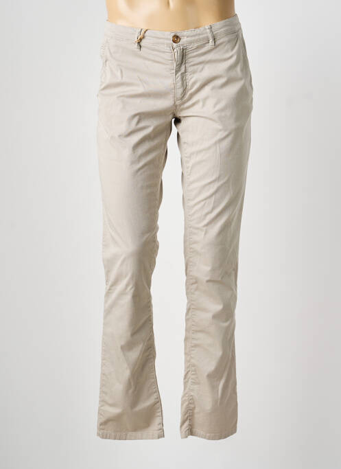 Pantalon droit stretch taille normale beige MCS homme