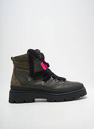 Bottines/boots matière lisse talon de 4 à 6cm vert MELINE femme