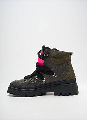 Bottines/boots matière lisse talon de 4 à 6cm vert MELINE femme