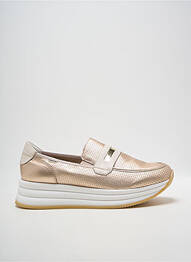 Mocassins tissage satiné talon de 4 à 6cm or DORKING femme