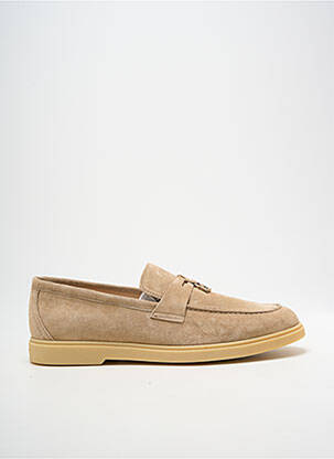 Mocassins nubuck talon plat jusqu'à 3cm beige ALPE femme