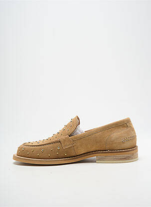 Mocassins nubuck talon plat jusqu'à 3cm beige ALPE femme