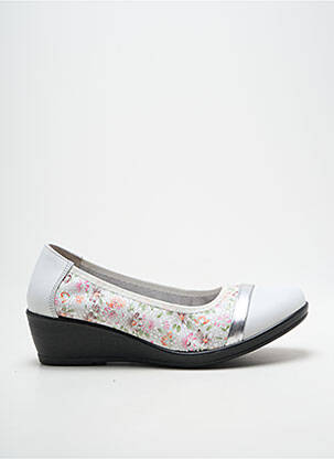 Ballerines impression talon de 4 à 6cm blanc INEA femme