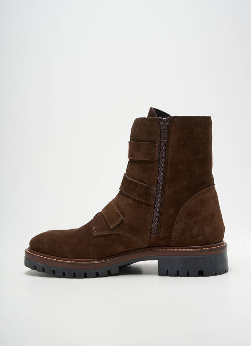 Bottines/boots nubuck talon plat jusqu'à 3cm marron ALPE femme