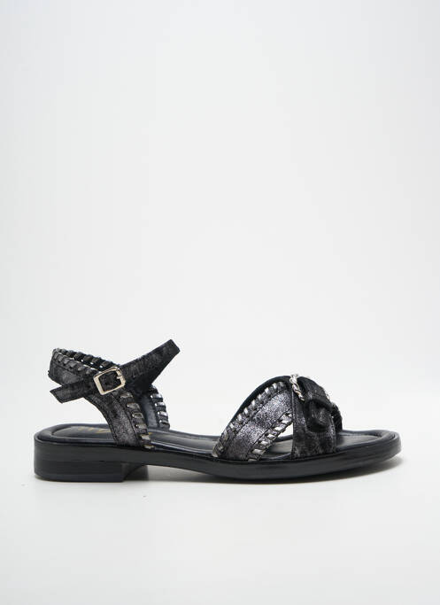 Sandales/nu pieds chiquet talon plat jusqu'à 3cm argent MJUS femme