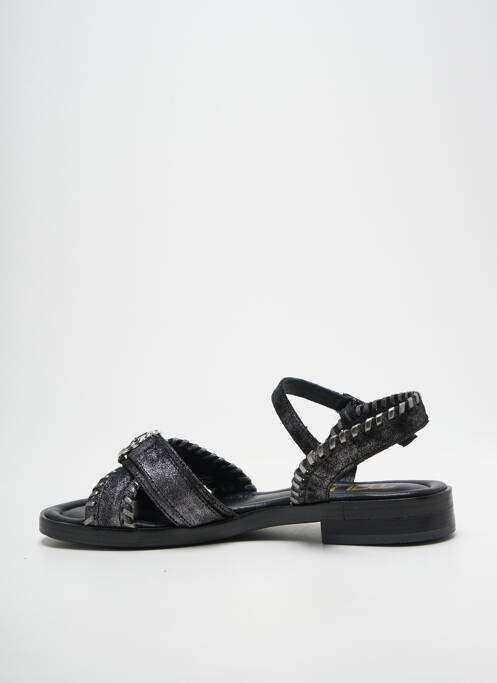 Sandales/nu pieds chiquet talon plat jusqu'à 3cm argent MJUS femme