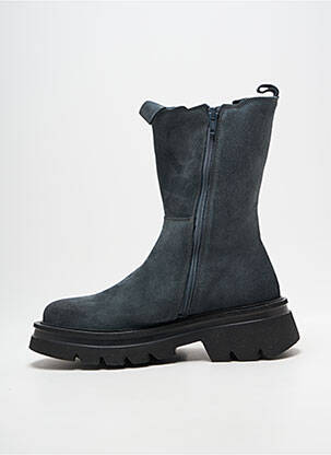 Bottines/boots tissage satiné talon de 4 à 6cm gris REGARD femme