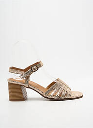Sandales/nu pieds tissage satiné talon de 4 à 6cm or ALIWELL femme