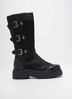 Bottes matière lisse talon de 4 à 6cm noir MJUS femme