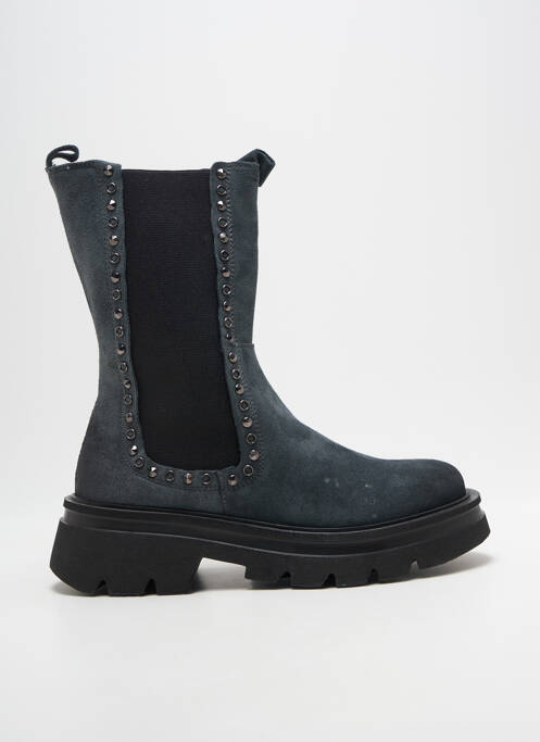 Bottines/boots tissage satiné talon de 4 à 6cm gris REGARD femme