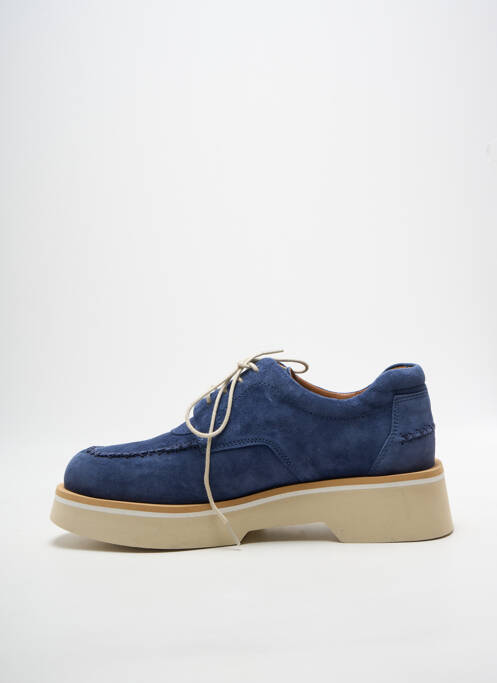 Derbies nubuck talon de 4 à 6cm bleu CASTA femme