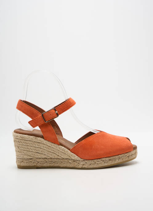 Espadrilles fermeture bride(s) talon de 7 à 9cm orange LA MAISON DE L'ESPADRILLE femme
