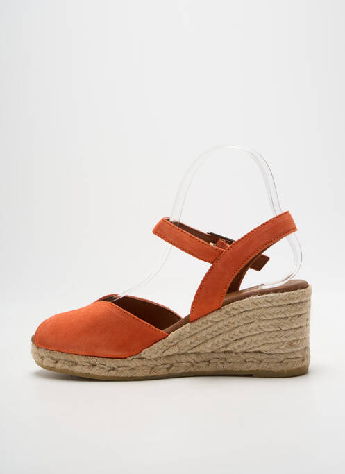 Espadrilles fermeture bride(s) talon de 7 à 9cm orange LA MAISON DE L'ESPADRILLE femme