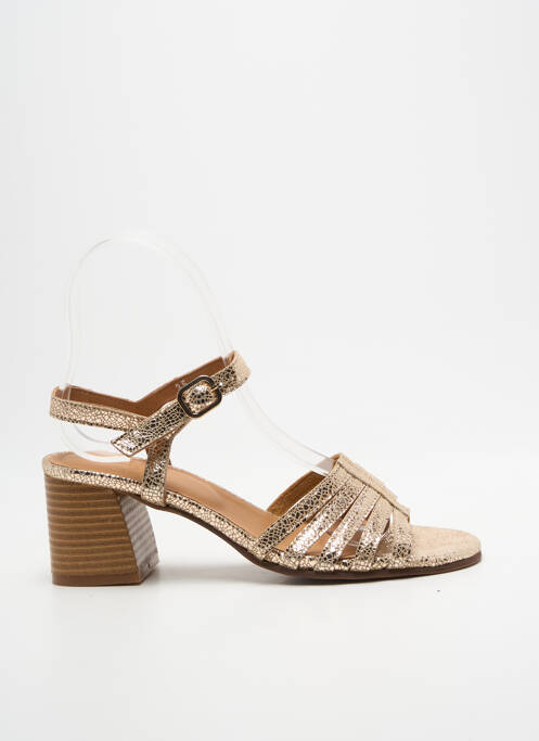 Sandales/nu pieds fermeture bride(s) talon de 4 à 6cm or ALIWELL femme