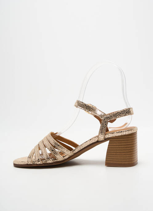 Sandales/nu pieds fermeture bride(s) talon de 4 à 6cm or ALIWELL femme