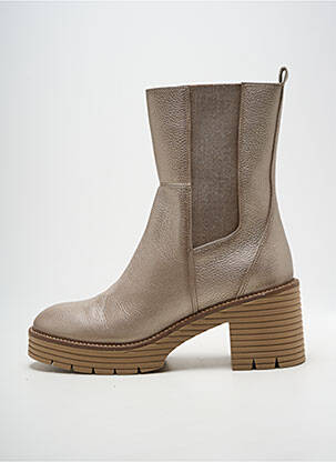 Bottines/boots matière lisse talon de 7 à 9cm or SOFTWAVES femme
