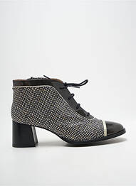 Bottines/boots tissage satiné talon de 4 à 6cm gris NEMONIC femme
