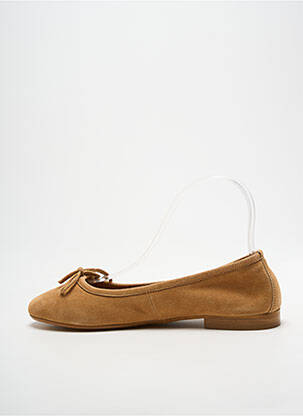 Ballerines bout rond talon plat jusqu'à 3cm marron REQINS femme