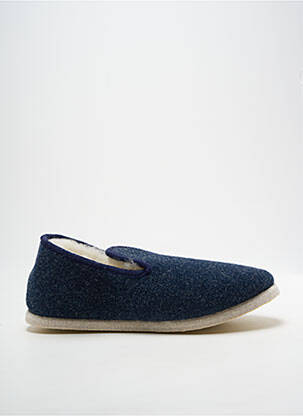 Chaussons/pantoufles bout rond bout rond bleu FARGEOT homme