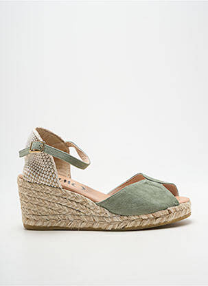 Espadrilles fermeture bride(s) talon de 7 à 9cm vert GAIMO femme