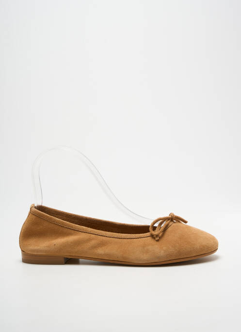 Ballerines chiquet talon plat jusqu'à 3cm marron REQINS femme