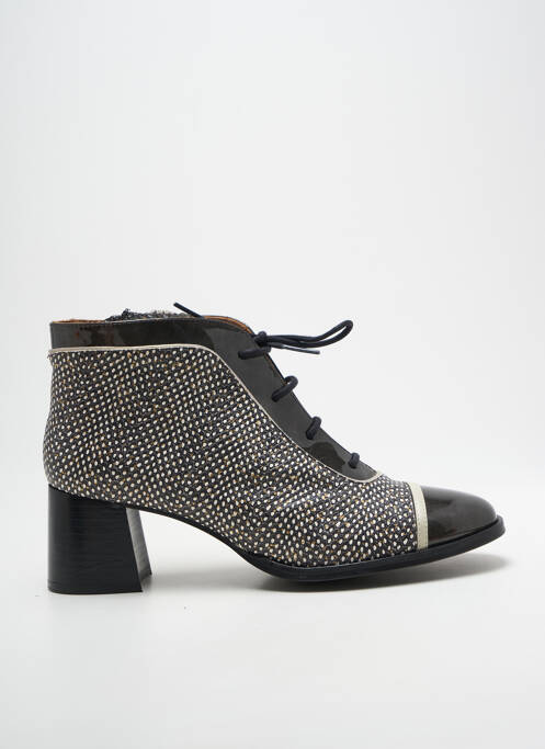 Bottines/boots tissage satiné talon de 4 à 6cm gris NEMONIC femme