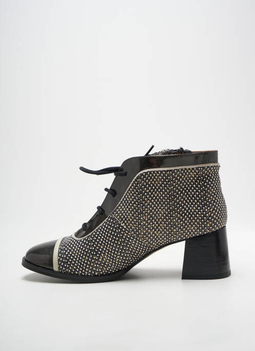 Bottines/boots tissage satiné talon de 4 à 6cm gris NEMONIC femme