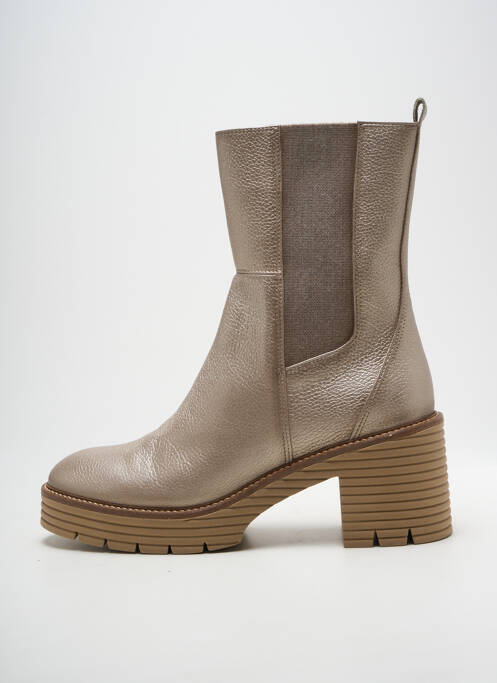 Bottines/boots matière lisse talon de 7 à 9cm or SOFTWAVES femme