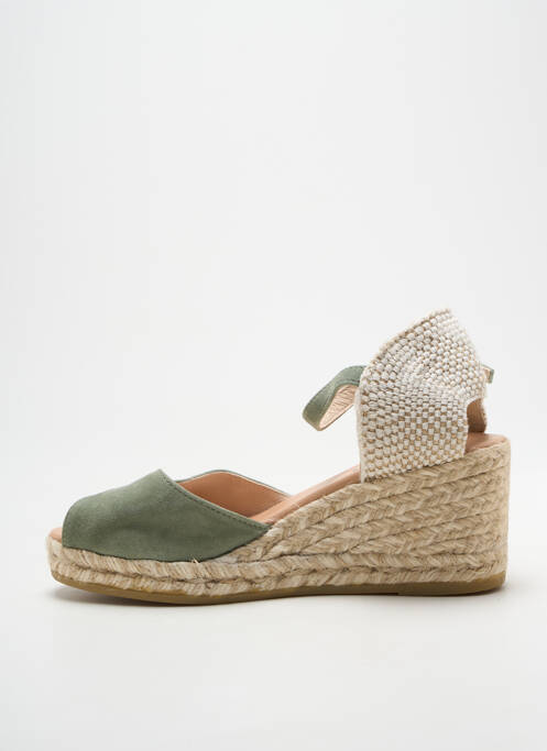 Espadrilles fermeture bride(s) talon de 7 à 9cm vert GAIMO femme