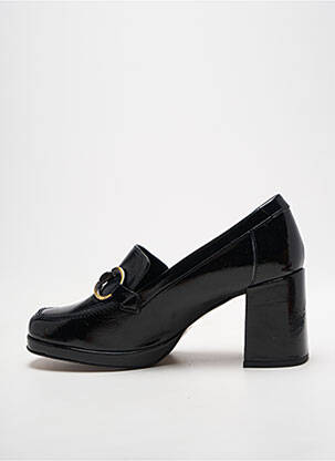 Mocassins tissage satiné talon de 4 à 6cm noir JB MARTIN femme