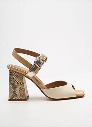 Sandales/nu pieds fermeture bride(s) talon de 7 à 9cm beige LODI LOVE femme