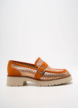 Mocassins type de semelle amortissante talon de 4 à 6cm orange MKD femme