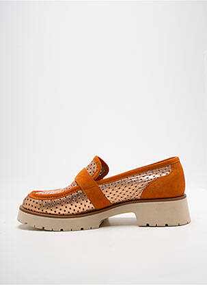 Mocassins type de semelle amortissante talon de 4 à 6cm orange MKD femme