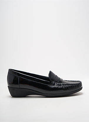 Mocassins effet froissé talon de 4 à 6cm noir ARTIKA SOFT femme