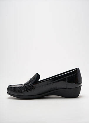 Mocassins effet froissé talon de 4 à 6cm noir ARTIKA SOFT femme