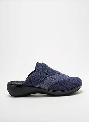 Mules/sabots tissage satiné talon de 4 à 6cm bleu WESTLAND femme