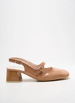 Sandales/nu pieds matière lisse talon de 4 à 6cm beige HISPANITAS femme