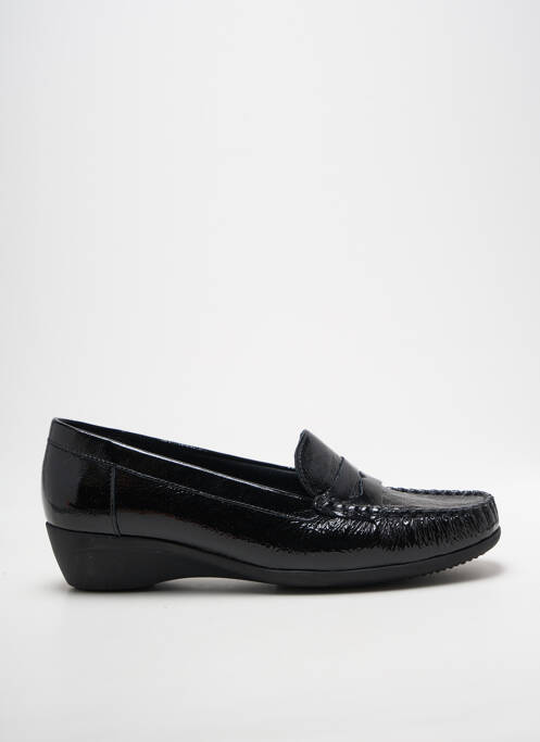 Mocassins effet froissé talon de 4 à 6cm noir ARTIKA SOFT femme