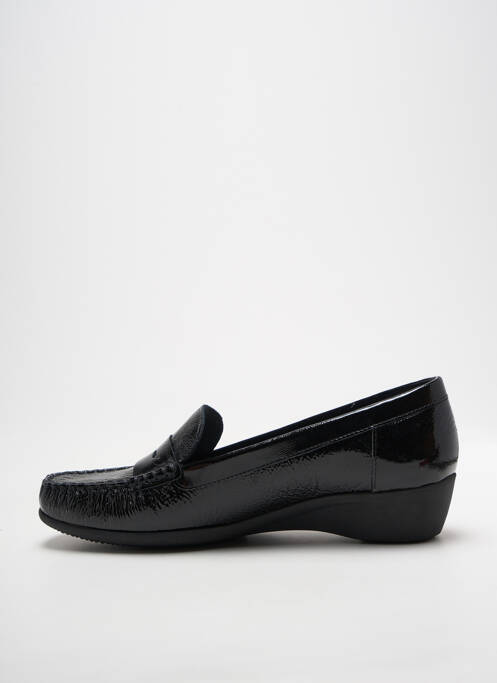 Mocassins effet froissé talon de 4 à 6cm noir ARTIKA SOFT femme