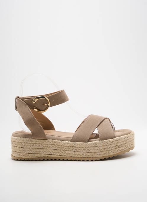 Espadrilles fermeture bride(s) talon de 4 à 6cm beige RAQUEL PEREZ femme
