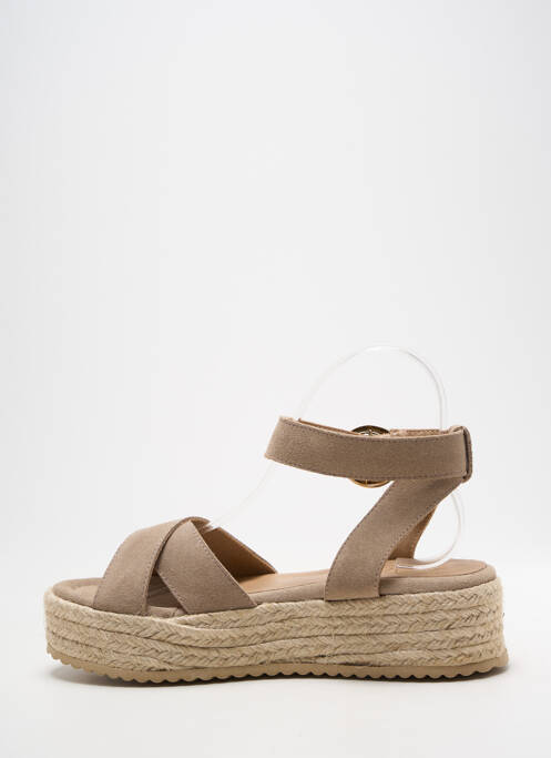 Espadrilles fermeture bride(s) talon de 4 à 6cm beige RAQUEL PEREZ femme